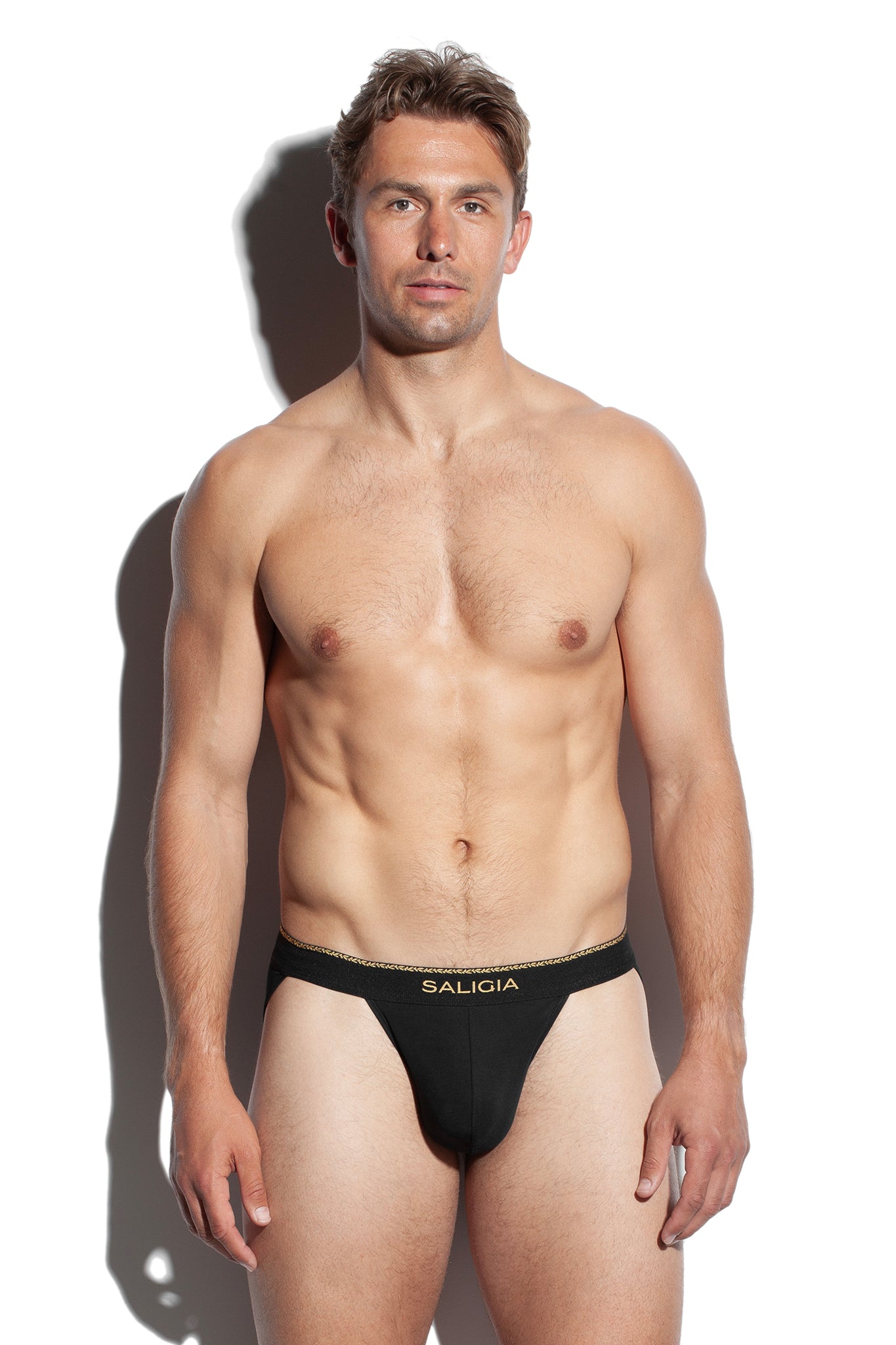 GREEK OLIVE SPORT BRIEF - BLACK