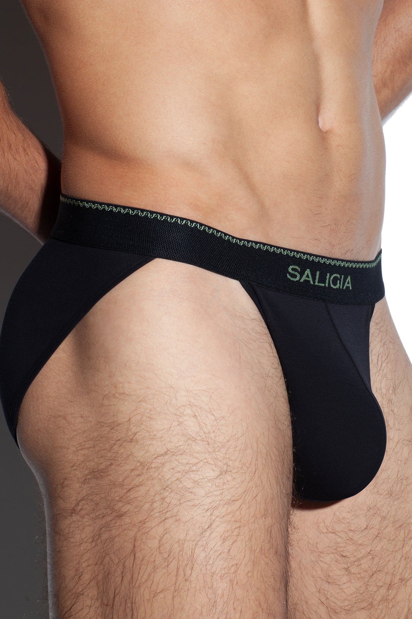 GREEK IRIS SPORT BRIEF - BLACK