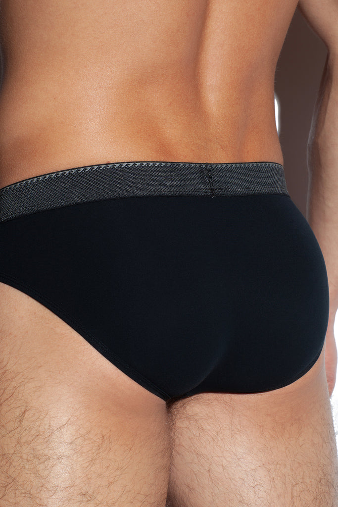 GREEK RIPPLE BRIEF - BLACK
