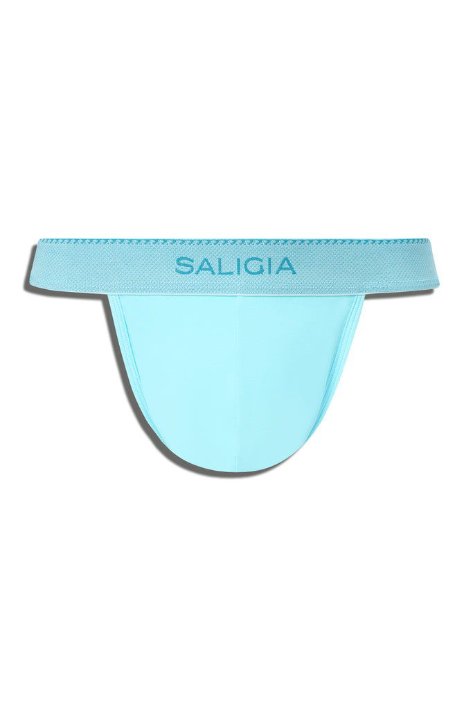 GREEK RIPPLE SPORT BRIEF - CYAN