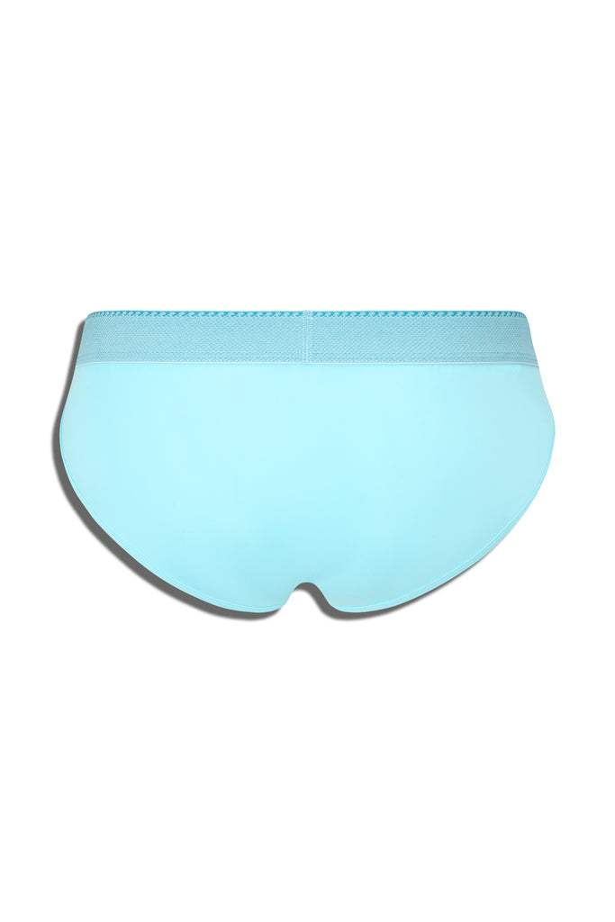 GREEK RIPPLE SPORT BRIEF - CYAN